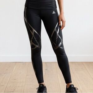 Adidas Adizero Light Makes Fast Athletic Wear Black Leggings Size S